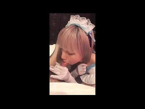 ❤️ Japoński Idol [mayuka], kostium francuskiej pokojówki, część 1, obciąganie i walenie konia z balsamem Porno fb at us